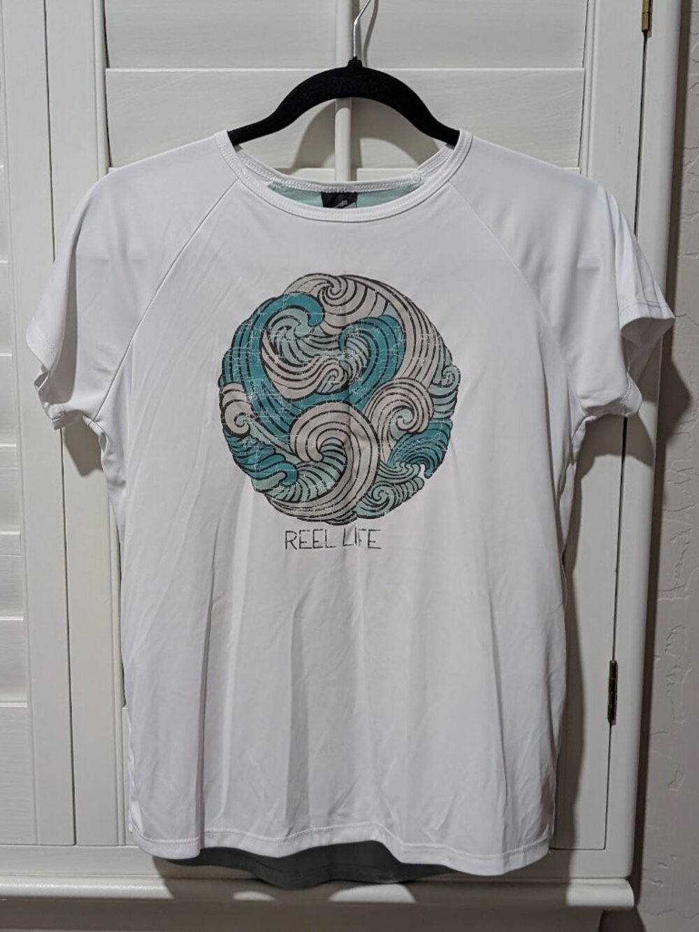 White Graphic Tee "Reel Life"